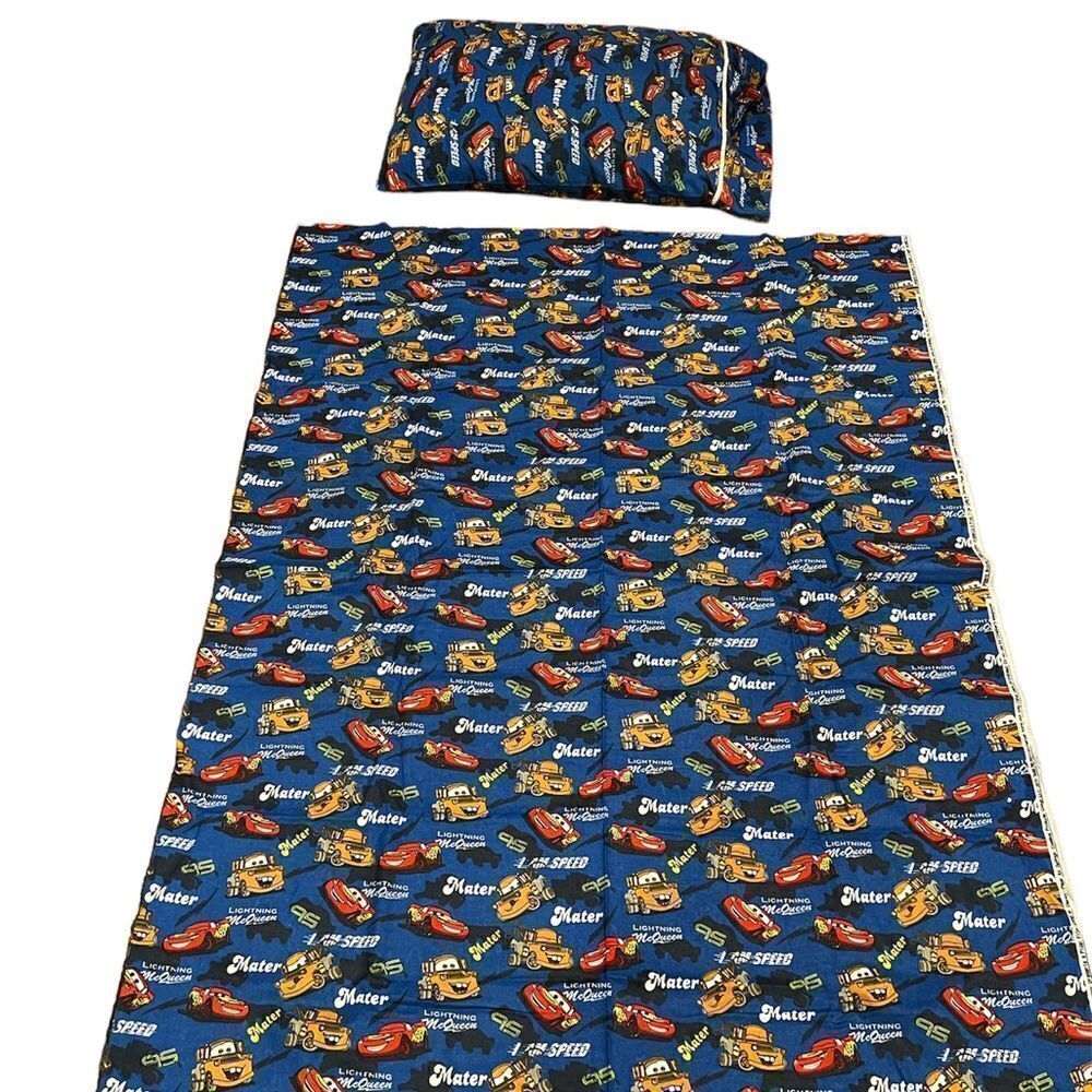 Cars custom corded regular size pillowcase with piece of fabric.